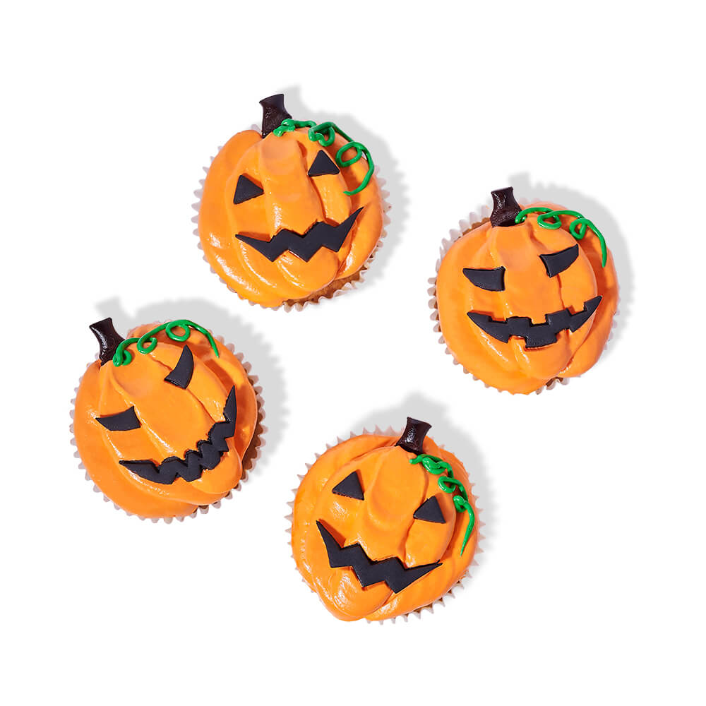 Jack-O-Lantern Cupcakes - Naked Cakes