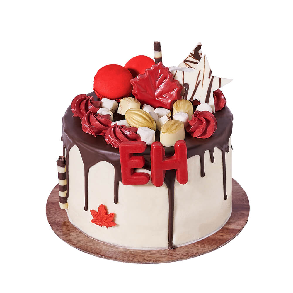 Red Velvet Canada Day Cake - Naked Cakes